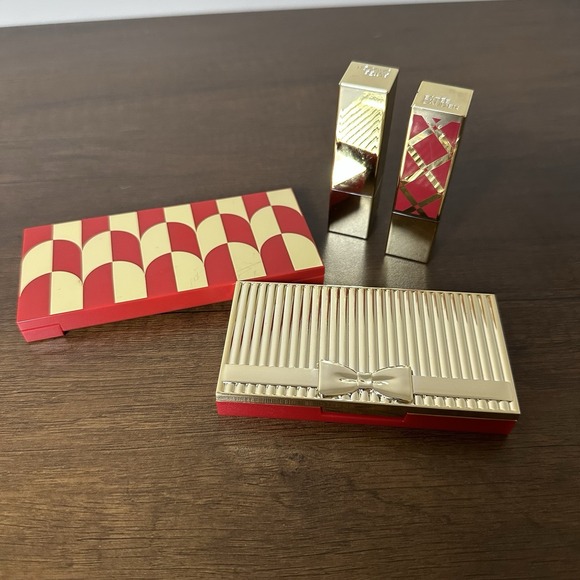 Estee Lauder Pure Envy 4 Makeup Lot Eyeshadow & Cheek Palette Lipstick 111 & 184 - Picture 1 of 9